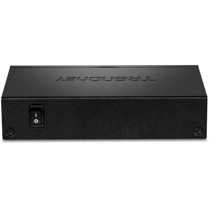 TRENDNET Switch No Administrado TPE-TG52 5 Puertos Gigabit (10/100/1000) con PoE+ (4 puertos, 32W Total) Diseño Compacto para Montaje en Pared, Negro