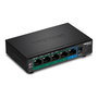 TRENDnet TPE-TG52 Switch PoE+ Gigabit No Administrado 5 Puertos (4 PoE+, 32W Total, 10 Gbit/s, Montaje Pared)