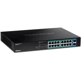 Trendnet TPE-TG182 Switch Gigabit Ethernet PoE 10/100/1000, Montaje en Rack 1U, Negro