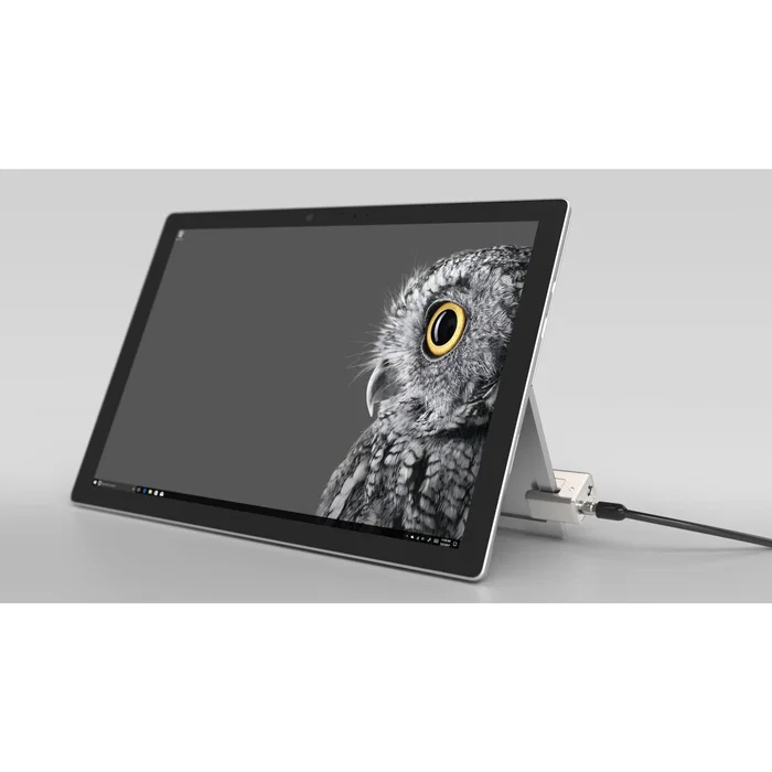 Kensington K68134WW Cable Antirrobo con Llave para Microsoft Surface Pro y Go - Diseño Exclusivo, Cable Acero 1.8m, 5mm, Negro/Plata