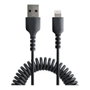 Startech Cable USB a Lightning MFI, Coiled Negro de 50 cm
