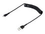 Startech Cable USB a Lightning MFI, Coiled Negro de 50 cm