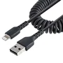 StarTech.com Cable USB a Lightning Rizado 50cm MFi Negro RUSB2ALT50CMBC