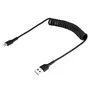 StartTech.com Cable USB-A a Lightning 0.5m / 50cm Rizado Negro - RUSB2ALT50CMBC - Con Certificación MFi Apple, Refuerzo de Aramida, para Carga y Sincronización