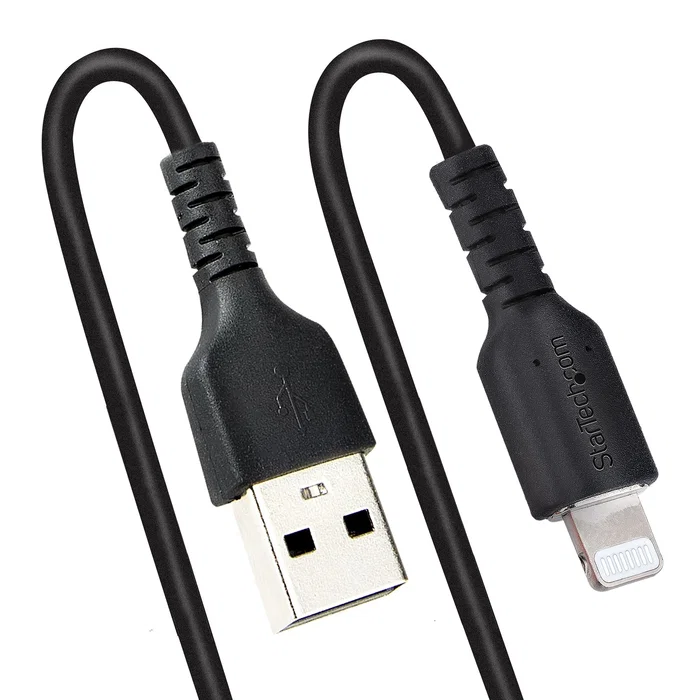 StarTech.com Cable USB a Lightning Rizado 50cm MFi Negro RUSB2ALT50CMBC StarTech.com Cable USB a Lightning Rizado 50cm MFi Negro RUSB2ALT50CMBC