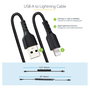 StarTech.com Cable USB a Lightning Rizado 50cm MFi Negro