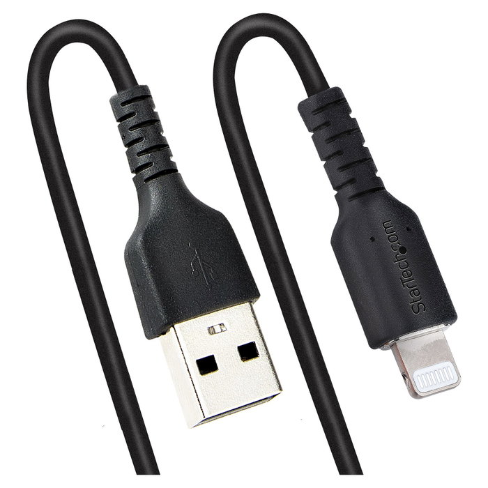 StarTech.com Cable USB a Lightning Rizado 50cm MFi Negro