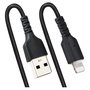 StarTech.com Cable USB a Lightning Rizado 50cm MFi Negro