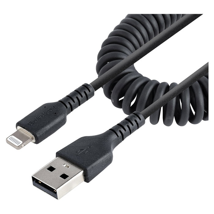 StarTech.com Cable USB a Lightning Rizado 50cm MFi Negro