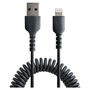StarTech.com Cable USB a Lightning Rizado 50cm MFi Negro