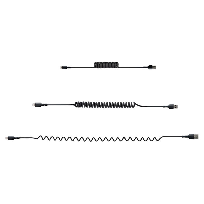 StarTech.com Cable USB a Lightning Rizado 50cm MFi Negro
