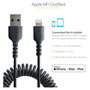 StarTech.com Cable USB a Lightning Rizado 50cm MFi Negro