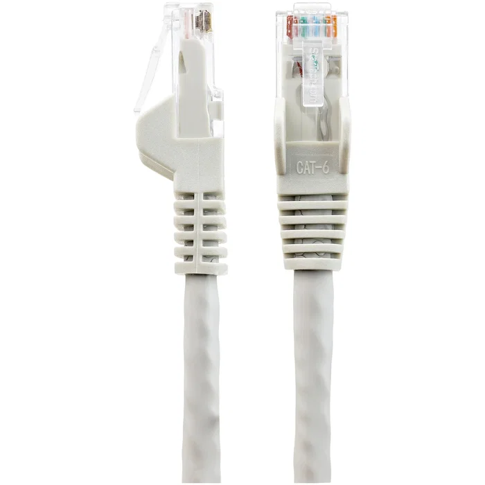 StarTech.com N6LPATCH7MGR Cable Ethernet CAT6 LSZH U/UTP Snagless - 7 Metros Gris, 650 MHz, PoE de 100W, 10Gbps, Clavijas Chapadas en Oro, Garantía de por Vida