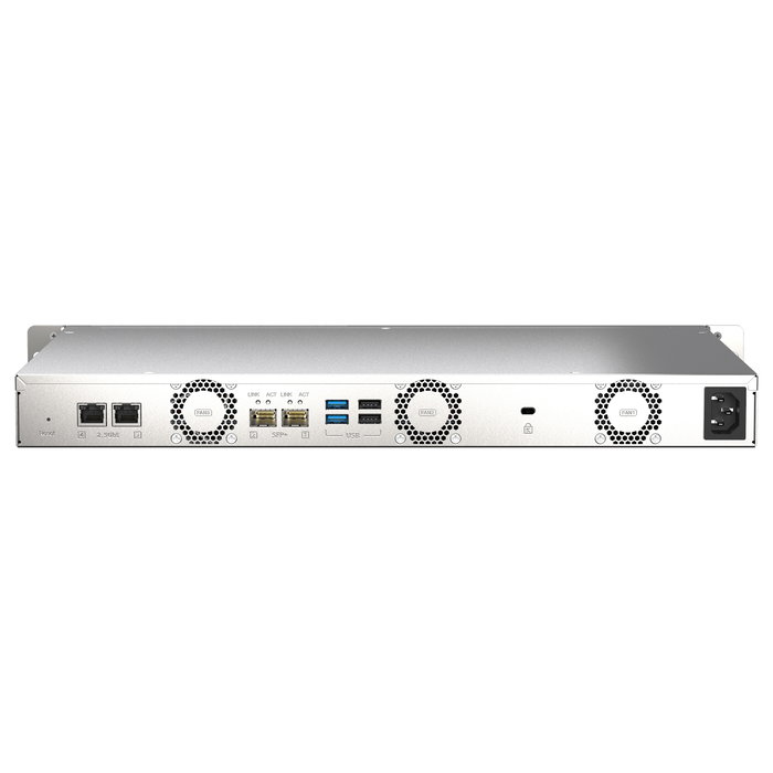 QNAP TS-435XeU NAS Rack 1U 4-Bay SATA con RAID Marvell CN9131 4 GB DDR4 para SMB, 2x SFP+, 2x 10GbE