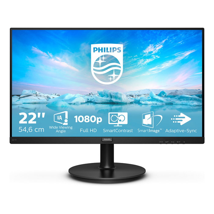 Philips V-Line 221V8 21.5 pulg. Full HD Negro