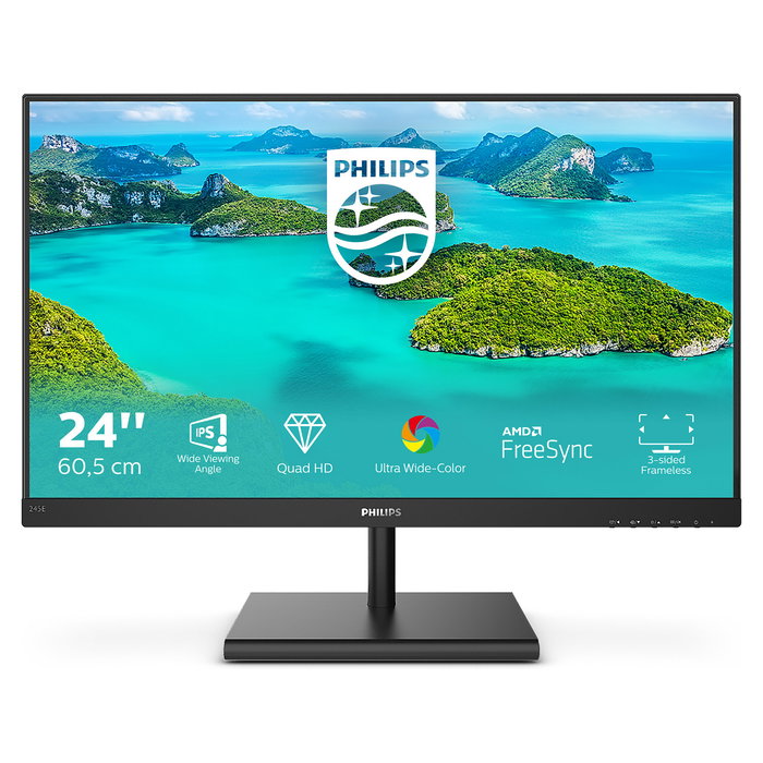 Philips 245E1S Monitor 24" QHD IPS 75Hz 2560x1440 Negro