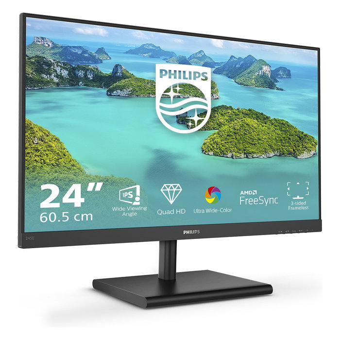 Philips 245E1S Monitor 24" QHD IPS 75Hz 2560x1440 Negro