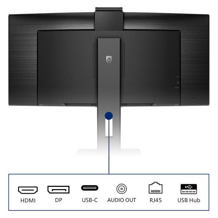 Philips Monitor P-line 346P1CRH/00 Curvo WQHD 34 pulgadas USB-C