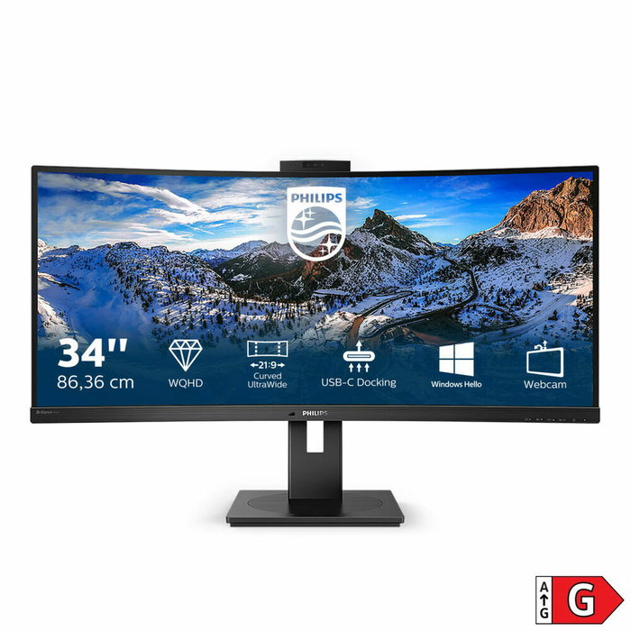 Philips Monitor P-line 346P1CRH/00 Curvo WQHD 34 pulgadas USB-C