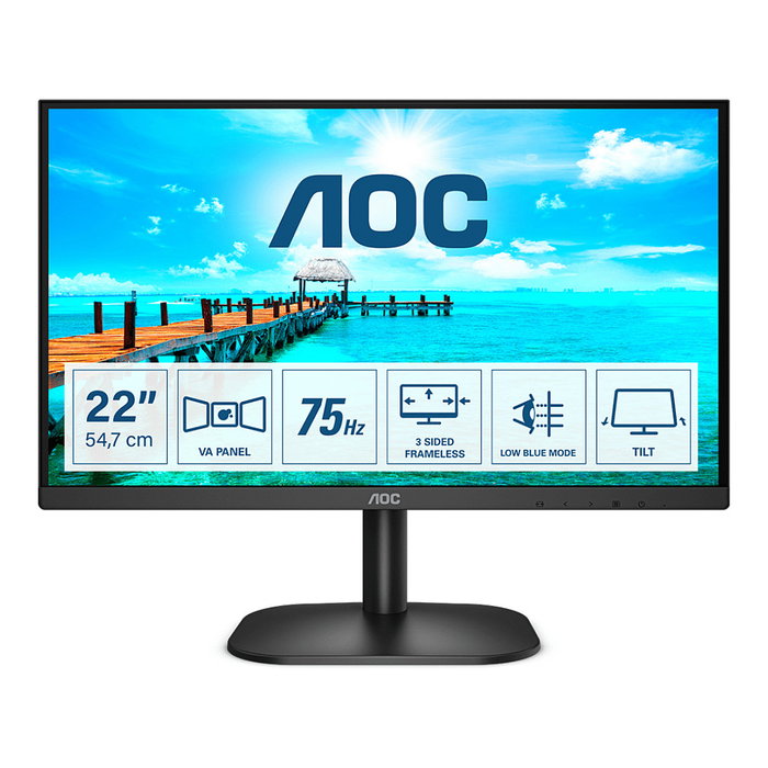 AOC 22B2H/EU Monitor de 21,5 pulg. Full HD VA 75 Hz Negro