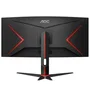 Monitor Gaming Ultrapanorámico Curvo AOC CU34G2X/BK 34"/ WQHD/ 1ms/ 144Hz/ VA/ Negro y Rojo