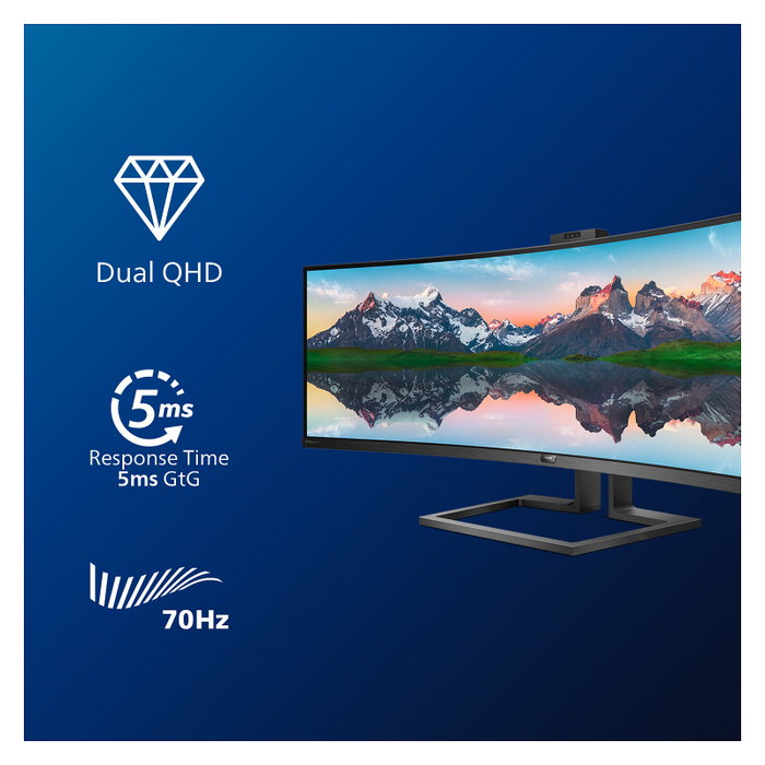Philips 499P9H/00 Monitor Curvo SuperWide 49 pulgadas Dual QHD Philips 499P9H/00 Monitor Curvo SuperWide 49 pulgadas Dual QHD