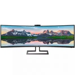 Philips 499P9H/00 Monitor Profesional Ultrapanorámico Curvo 49" Dual QHD Webcam USB-C KVM Regulable Negro