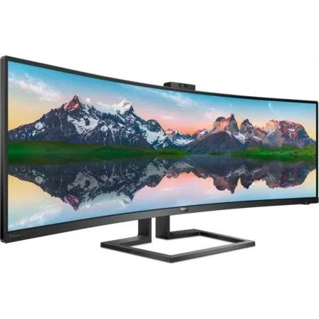 Philips 499P9H/00 Monitor Profesional Ultrapanorámico Curvo 49" Dual QHD Webcam USB-C KVM Regulable Negro