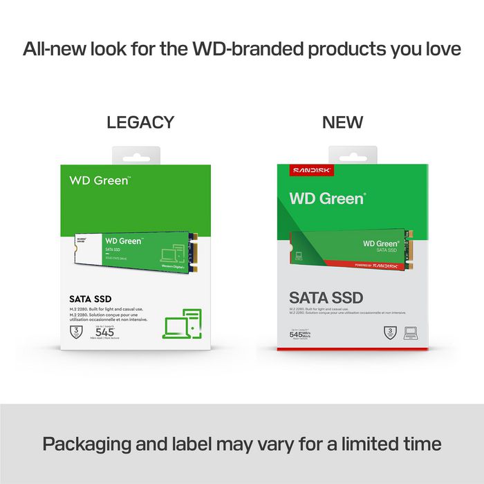 Western Digital WD Green 480 GB M.2 2280 SATA SSD Western Digital WD Green 480 GB M.2 2280 SATA SSD