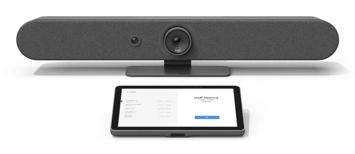 Logitech Rally Bar Mini con Tap IP, Certificado por Zoom y RingCentral, Grafito