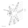 Neomounts Soporte de Poste para TV, Compatible con VESA 75x75 hasta 400x400 mm y TV de 32" a 55"