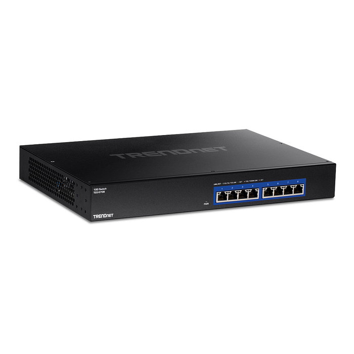 TRENDnet TEG-S708 Conmutador Switch Gigabit Ethernet de 8 Puertos de Cobre 10G Negro