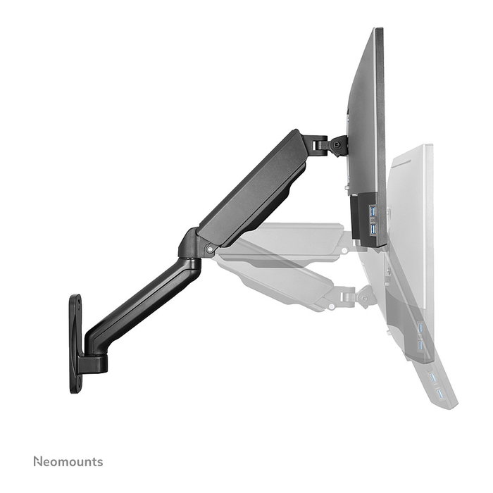 Neomounts WL70-450BL11 Soporte de Pared con Resorte de Gas para Monitor/TV 17-32 pulgadas, Negro