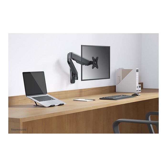 Neomounts WL70-450BL11 Soporte de Pared con Resorte de Gas para Monitor/TV 17-32 pulgadas, Negro