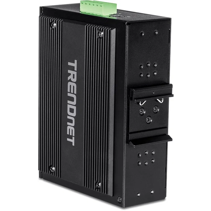 TRENDnet TI-BG104 Switch No Administrado Industrial 10 Puertos Gigabit Ethernet (10/100/1000) con 8 Puertos PoE++/PoE+ (360W), Montaje DIN-Rail, Carcasa Metal IP30, Negro