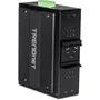TRENDnet TI-BG104 Switch No Administrado Industrial 10 Puertos Gigabit Ethernet (10/100/1000) con 8 Puertos PoE++/PoE+ (360W), Montaje DIN-Rail, Carcasa Metal IP30, Negro