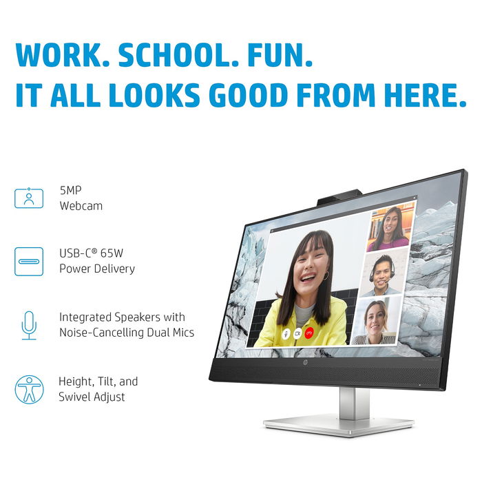 HP Monitor 27 Pulgadas, Plata, Modelo 40Z29AA / 40Z29AA#ABB, Pantalla LCD