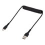 Startech USB-A a USB-C Cable de Carga Enrollado 50cm (20in) Negro