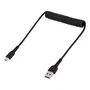 StarTech.com R2ACC-50C-USB-CABLE Cable USB 2.0 A a C rizado, 50cm, Negro, Reforzado con fibra de aramida, soporta carga rápida de 3A