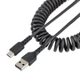StarTech.com Cable USB A a USB C Rizado 50cm Negro