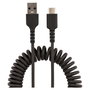 StarTech.com Cable USB A a USB C Rizado 50cm Negro