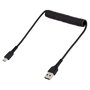 StarTech.com Cable USB A a USB C Rizado 50cm Negro