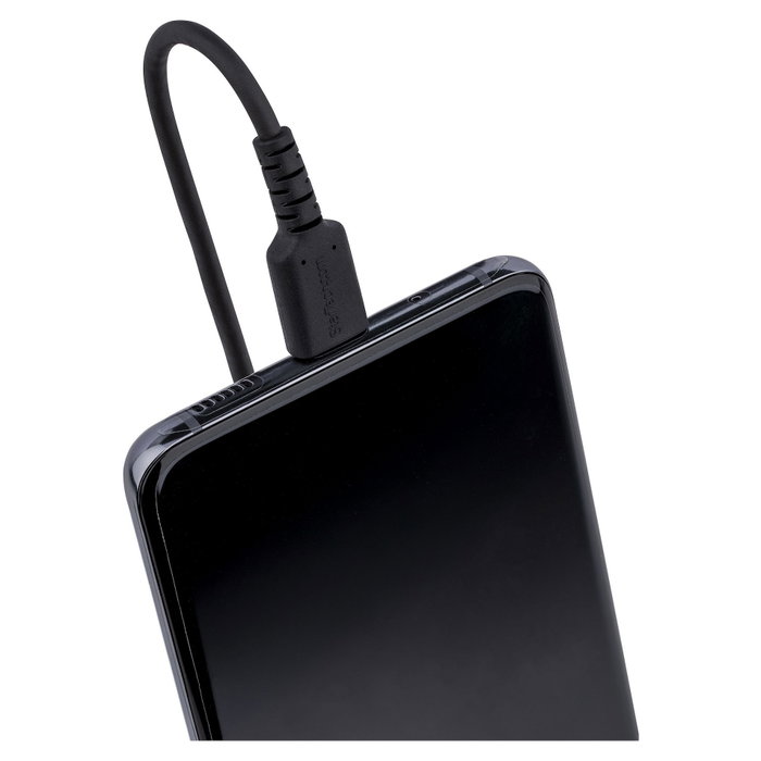 StarTech.com Cable USB A a USB C Rizado 50cm Negro