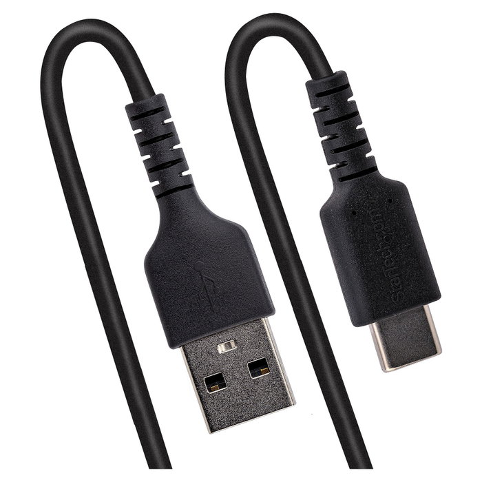 StarTech.com Cable USB A a USB C Rizado 50cm Negro