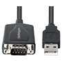 StarTech.com Cable USB a Serie RS232 de 91 cm con Retención de Puerto COM, DB9 Macho a USB
