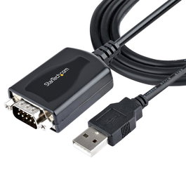 Startech cable USB a serie 91cm con retención de puerto COM, conversor DB9 RS232 macho a USB, adaptador para PLC