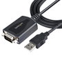 Startech cable USB a serie 91cm con retención de puerto COM, conversor DB9 RS232 macho a USB, adaptador para PLC