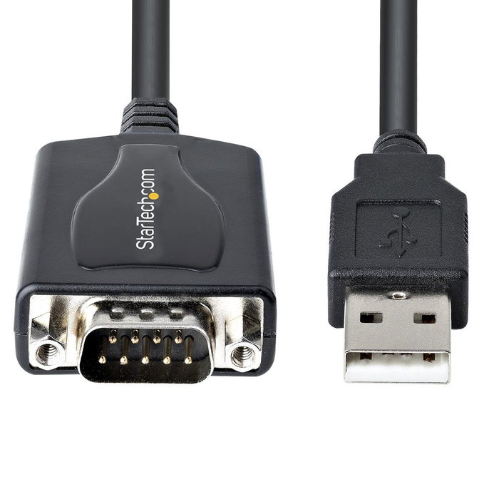 Startech cable USB a serie 91cm con retención de puerto COM, conversor DB9 RS232 macho a USB, adaptador para PLC