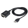 Startech cable USB a serie 91cm con retención de puerto COM, conversor DB9 RS232 macho a USB, adaptador para PLC