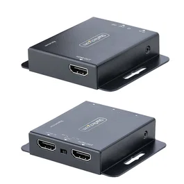 StarTech.com EXTEND-HDMI-4K40C6P1 Extensor HDMI por Cat5e/Cat6 Kit Transmisor Receptor 4K 30Hz hasta 40m 1080p 70m Audio 7.1 Kit IR Incluido Power over Cable